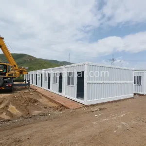 mine site accommodation container units installed for remote workforce housing
