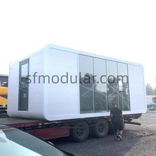 20ft-apple-cabin-single-module-exterior Single 20ft apple cabin module exterior view
