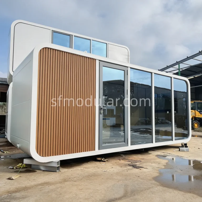 Apple cabin exterior view
