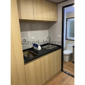 interior cabinet area inside a 40ft apple cabin modular unit