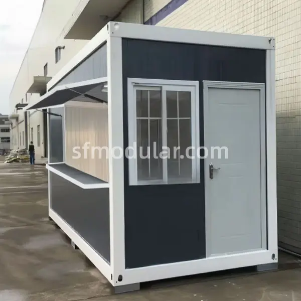 Container coffee shop for commercial retail projects