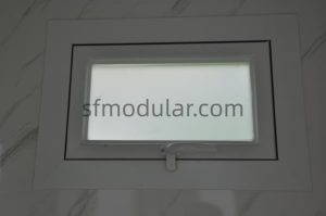 Broken bridge aluminum ventilation window for portable toilet with shower