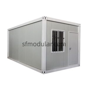 Standard one-door two-window modular studio home exterior by Sunfine