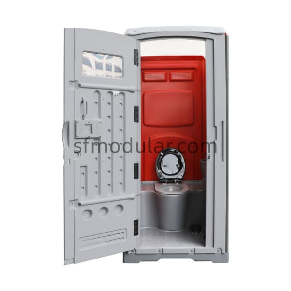 standard-portable-toilet-open-door-interior Open door view showing interior of standard portable toilet