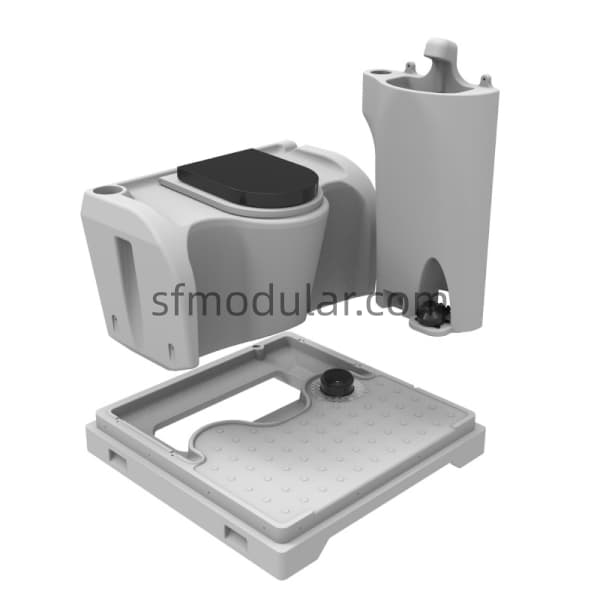standard-portable-toilet-waste-tank-base Waste tank and base structure of standard portable toilet