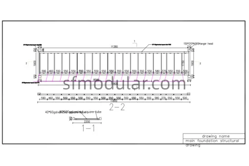 Container house structural approval drawing for engineering reference