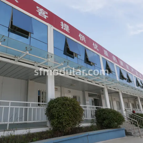 20ft container sales office with glass front design