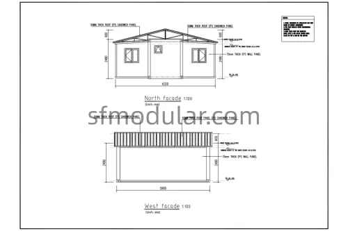 Expandable container house Australia approval drawing