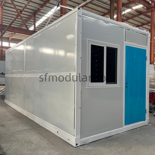 foldable container house with door and window prefab unit ready for installation