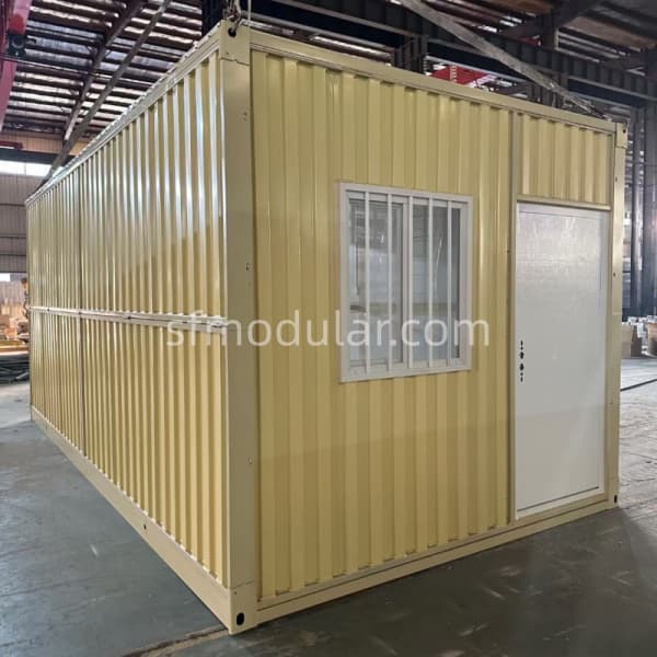 military-temporary-housing-foldable-container-house-exterior Military temporary housing foldable container house exterior view with steel structure and insulated panels