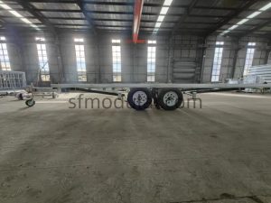 Trailer wheel system for mobile expandable house