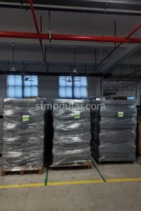 Base structure packing of standard portable toilet before shipment