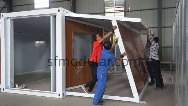 Prefab structure of expandable container house