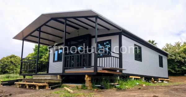 Expandable container house used for rental housing projects