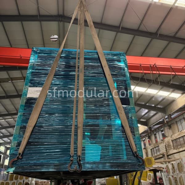 20ft backyard granny pod lifted in factory before container shipment