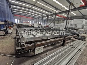 Steel profile production line for flat pack container house manufacturing